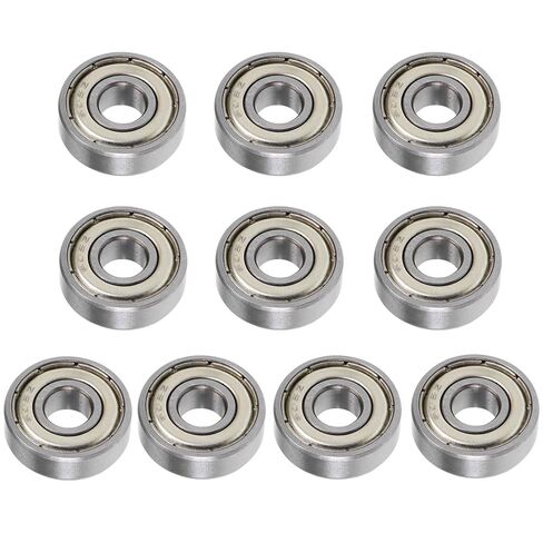 608Z Bearings Double Shield Deep Groove Miniature Ball Bearing Carbon Steel (10Pcs,8X22X7mm) in Kuwait