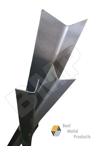 (6) Brushed Stainless Steel Corner Guard Angle 3/4 x 3/4 x 48" 20ga 304 0600112 in Kuwait