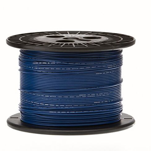 سلك ربط مجدول بمقياس 18 AWG، طول 1000 قدم، أزرق، قطر 0.0403 بوصة، UL1015، 600 فولت in Kuwait