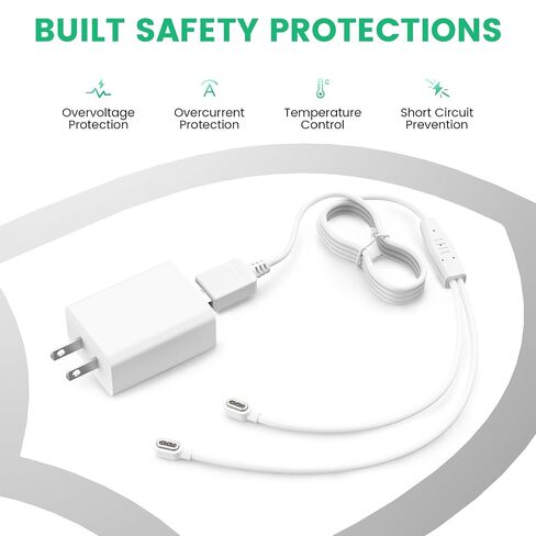 كابل شحن Mrgru 5V لمضخة الثدي القابلة للارتداء Eufy S1/S1 Pro متوافق مع Eufy S1/S1 Pro شاحن مضخة الثدي وسلك الطاقة ومحول التيار المتردد in Kuwait