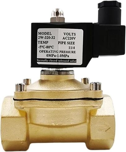DN15 DN20 DN25 Normally Close Brass Electric Solenoid Valve 1/2 3/4 1 Inch 110V/220V/DC12V/DC24V 1Pcs(DN15,DC12V) in Kuwait