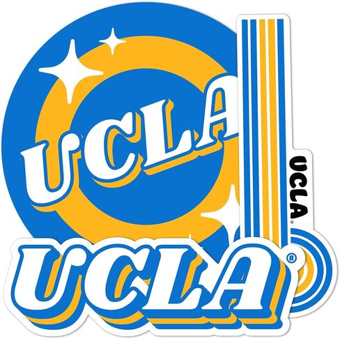 ملصقات صبار الصحراء UCLA جامعة كاليفورنيا لوس أنجلوس بروينز شارات فينيل للكمبيوتر المحمول وزجاجة مياه للسيارة ورقة قصاصات (70s 4 بوصة) in Kuwait