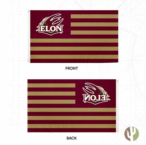 Desert Cactus Elon University Indoor and Outdoor 100% Polyester University Flag Banner, 3x5 Feet Phoenix (Nation) in Kuwait