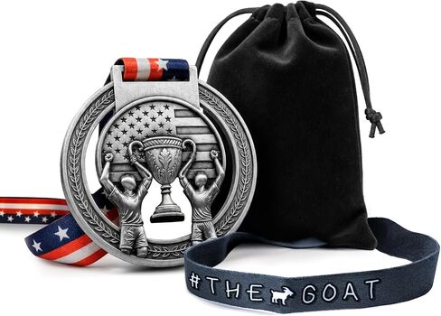 Medals - Gold Silver or Bronze 3 Inch with Exclusive Premium Design, Solid Medal with Durable Ribbon for Schools and Sports Events for Kids and Adults, Includes Individual Velvet Bag in Kuwait