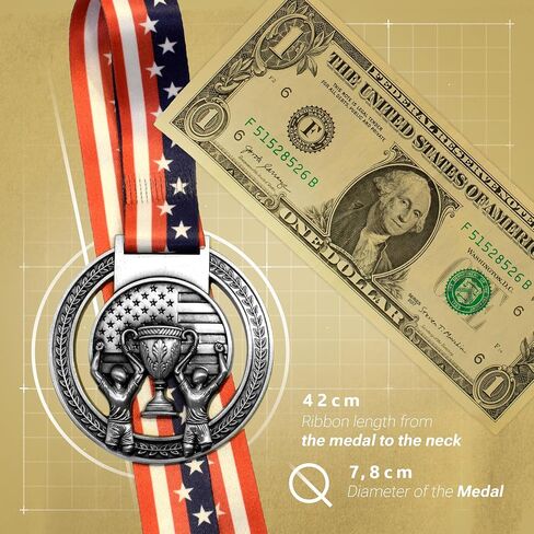 Medals - Gold Silver or Bronze 3 Inch with Exclusive Premium Design, Solid Medal with Durable Ribbon for Schools and Sports Events for Kids and Adults, Includes Individual Velvet Bag in Kuwait