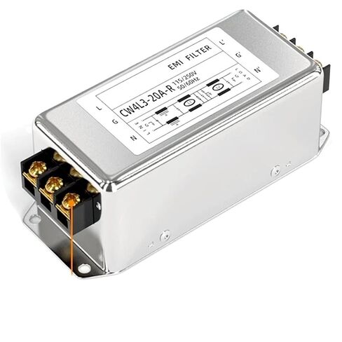 Single-Phase AC Power Filter Three-Stage EMI Filter 220V Terminal/Rail CW4L3-3A/6A/10A/20A/30A-R Anti-Interference CW4L3-20A-R(20A,Terminal Type) in Kuwait