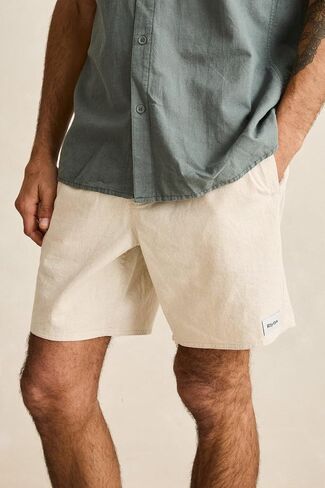 شورت RHYTHM Classic Linen Jam مقاس 17 بوصة - رملي in Kuwait