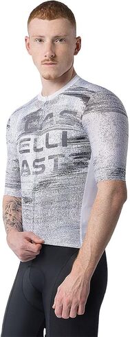 CASTELLI، قميص بشعار Stratus - للرجال، أبيض/رمادي دخاني، XL in Kuwait