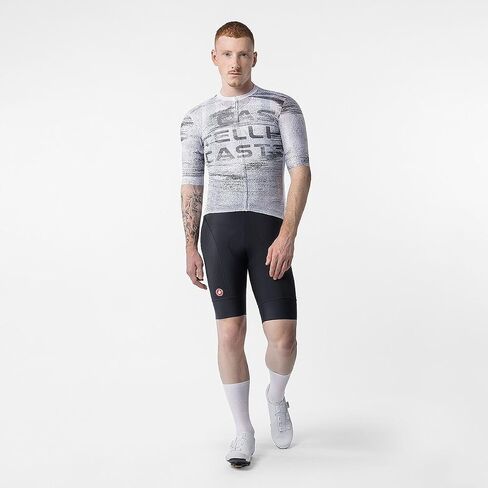 CASTELLI، قميص بشعار Stratus - للرجال، أبيض/رمادي دخاني، XL in Kuwait