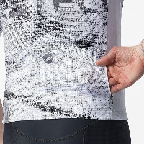 CASTELLI، قميص بشعار Stratus - للرجال، أبيض/رمادي دخاني، XL in Kuwait