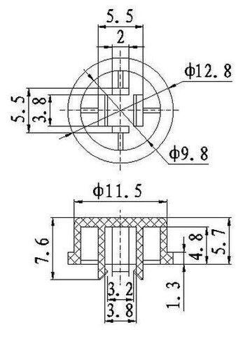 B3F-4055 Tactile Microswitches, Red, 12x12x7.3mm, 10pcs | 4-Pin SMD, Square Buttons, 5pcs with Locking Pin (Option A), 5pcs without Pin (Option B), For PCBs in Kuwait
