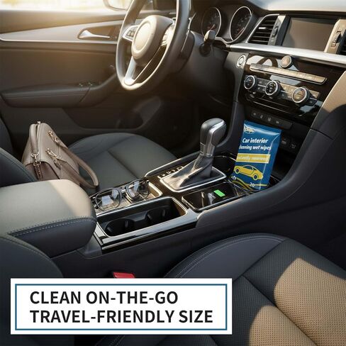 مناديل تنظيف السيارة، مناديل سطحية داخلية متعددة الأغراض، قطعة قماش ناعمة للتنظيف للاستعمال مرة واحدة لإزالة الغبار والبقع على لوحة القيادة ومقعد السيارة وباب السيارة in Kuwait