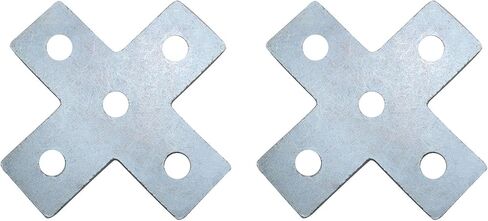 2PCS Stainless Steel Cross Connection Tabs Adjustable Bracket Angle Yards Furniture Component Fasteners Post Slot Bracket Heavy Duty Flat Cross Tie Bracket for Hotel Mall Office Store in Kuwait