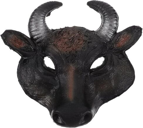 Homoyoyo Bull Mask زي نصف وجه لقناع الحيوانات من البولي يوريثان للحفلات التنكرية والأحداث التنكرية، تصميم جذاب للارتداء ومغامرات الملهى الليلي in Kuwait