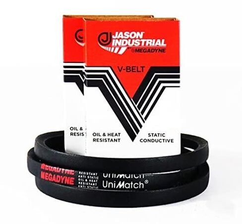 Megadyne - حزام Jason Industrial V - A51-4L530 - (عبوة من قطعتين) - حزام على شكل حرف V ملفوف - طول خارجي 53 بوصة - عرض علوي 1/2 بوصة - سمك 11/32 بوصة in Kuwait