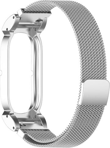 حزام من الفولاذ المقاوم للصدأ لفرقة Google Fitbit Air Band: أحزمة ذراع مغناطيسية بديلة، أشرطة سوار مضادة للعرق قابلة للتنفس، سوار كوريا قابل للتعديل لتتبع اللياقة البدنية بدون شاشة in Kuwait