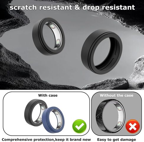 Silicone Ring Cover Compatible with Oura Ring 5, Anti-Scratch Soft Ring Cover Sleeve, Lightweight Daily & Fitness Protection，10pcs-A：6-9 (S) in Kuwait