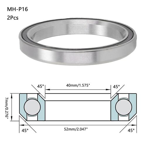 2 قطعة محامل كروية MH-P16، 40 × 52 × 7 مم، محمل مزدوج مختوم، أداء مستقر ومشحم مسبقًا، محامل كروية ذات أخدود عميق in Kuwait
