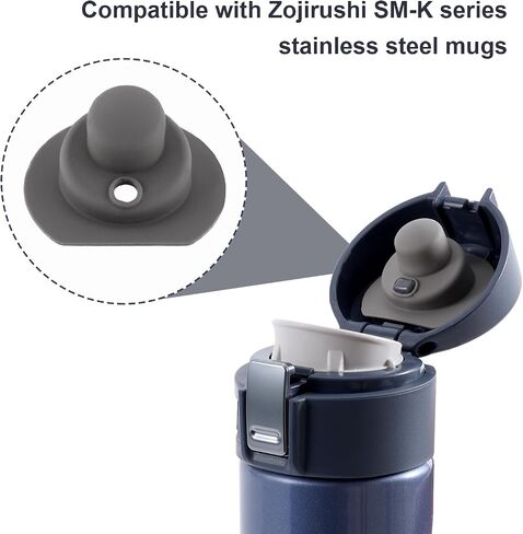 6pcs Upper Lid Cover Gasket Replacement for Zojirushi Stainless Steel Mug 16oz 12oz, Silicone Lid Seal Ring Parts Leak-Proof Accessories Compatible with SM-K Series Water Bottle, BPA Free in Kuwait