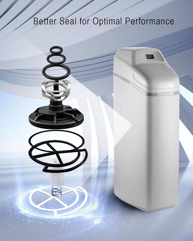 طقم دوار وختم قياسي لمنقي المياه متوافق مع Whirlpool Kenmore GE Morton EcoPure Northstar، صمامات التحكم المنقي 3/4 بوصة تحل محل 7238468 لـ 5 أغطية لولبية in Kuwait