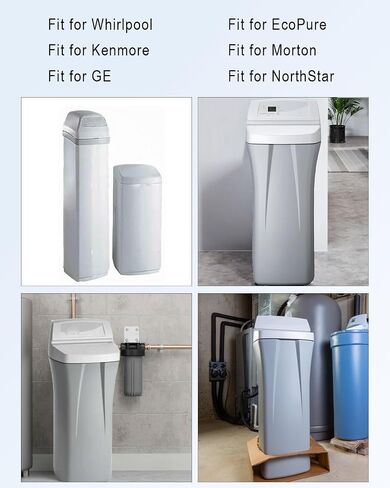 طقم دوار وختم قياسي لمنقي المياه متوافق مع Whirlpool Kenmore GE Morton EcoPure Northstar، صمامات التحكم المنقي 3/4 بوصة تحل محل 7238468 لـ 5 أغطية لولبية in Kuwait
