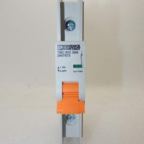 PHOENIX CONTACT TMC 81C 20A (2907573)، 10 KA، 120 فولت تيار متردد، 20 أمبير، 60 فولت تيار مستمر، قاطع الدائرة، حامل السكك الحديدية DIN، رمادي، جهاز مغناطيسي حراري in Kuwait