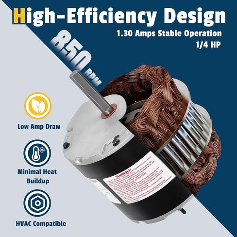 F48AA68A50 محرك مروحة مكثف 1/4HP 208-230V 850RPM متوافق مع يورك كولمان Luxaire Genteq A.O Smith F48M27A50 THGF36S41S3A THGF60S41S3A in Kuwait
