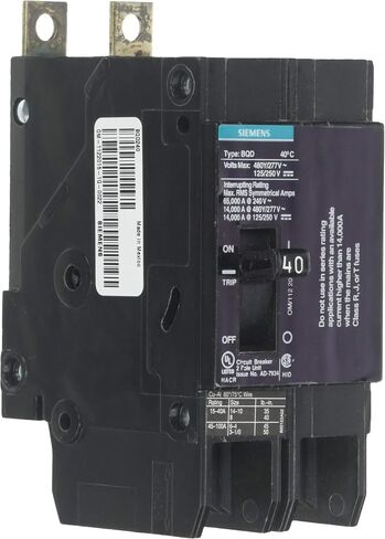 SIEMENS BQD240 40-Amp Double Pole 480Y/277V AC-125/250V DC 14KAIC Bolt in Breaker, Ivory in Kuwait