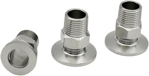 1/8" 1/4" 3/8" 1/2" 3/4" 1" 1-1/4" 1-1/2" 2" 304 Stainless steel vacuum Pipe Fitting KF16 25 40 50 male thread Tube connector(KF16,1-1/4") in Kuwait