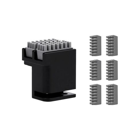 Dual-Side Nozzle Wiper for Bambu Lab P1S/P1P/X1C/X1E/X1 3D Printers, 6 Extra Silicone Cleaning Brushes, Tool-Free Snap-On Installation, All-Metal Holder in Kuwait