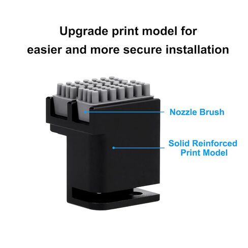 Dual-Side Nozzle Wiper for Bambu Lab P1S/P1P/X1C/X1E/X1 3D Printers, 6 Extra Silicone Cleaning Brushes, Tool-Free Snap-On Installation, All-Metal Holder in Kuwait