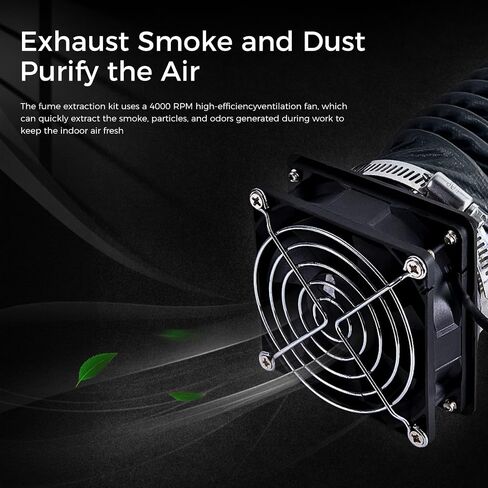 Creality Fume Extraction Kit ملحقات الطابعة ثلاثية الأبعاد، مروحة تهوية عالية الكفاءة 4000 دورة في الدقيقة، دخان العادم لحاوية الطابعة ثلاثية الأبعاد مع واجهة المروحة وحاوية نقش الليزر in Kuwait