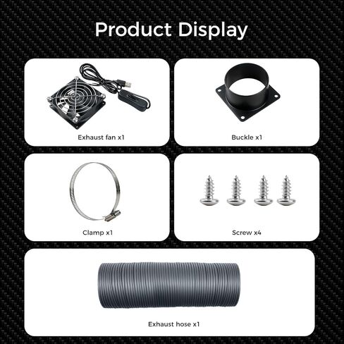 Creality Fume Extraction Kit ملحقات الطابعة ثلاثية الأبعاد، مروحة تهوية عالية الكفاءة 4000 دورة في الدقيقة، دخان العادم لحاوية الطابعة ثلاثية الأبعاد مع واجهة المروحة وحاوية نقش الليزر in Kuwait