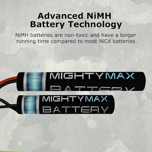 Mighty Max Battery 8.4V 1600mAh NiMH Butterfly Replaces Elite Force ARES M4 CQB AEG Rifle in Kuwait