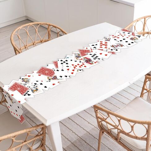2Pcs Tea Party Decoration 12 x 72 Inch Poker Table Runner Black and White Checkered Table Runner Decorations for Birthday Wedding Dinner Home Kitchen Fairytale Game Party Supplies in Kuwait