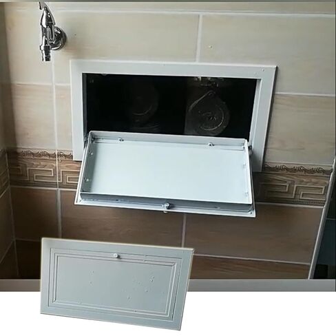 12×18" Wall Access Door with Twist Latch, Flush Mount Utility Opening Cover, Aluminum Service Entry Hatch for Plumbing Electrical Maintenance(22x26in/55.9x66cm) in Kuwait