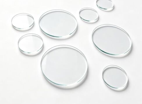 1-100mm Round Quartz Glass Disc 0.5mm Thin UV Optical Fused Silica (Φ15mm* 0.5mm *5pcs) | Round quartz glass discs with 1-100mm diameter and 0.5mm thickness, UV transparent, heat resistant optical substrates. in Kuwait