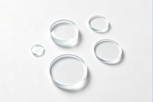 1-100mm Round Quartz Glass Disc 0.5mm Thin UV Optical Fused Silica (Φ15mm* 0.5mm *5pcs) | Round quartz glass discs with 1-100mm diameter and 0.5mm thickness, UV transparent, heat resistant optical substrates. in Kuwait