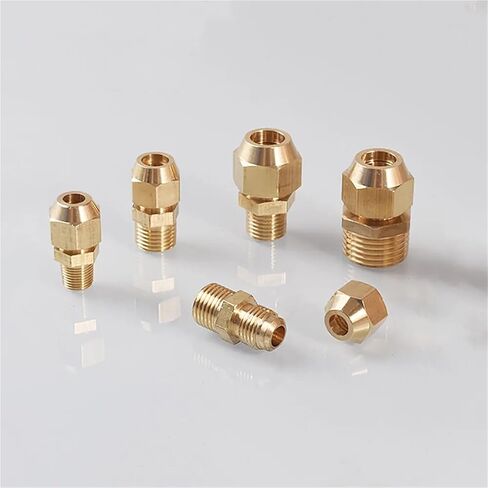 3/4 "BSPP ذكر x مضيئة صالح 6/8/10/12/14/16 مللي متر متري أنبوب تركيب الأنابيب النحاسية تكييف الهواء Adapeter(19MM_3/4") in Kuwait