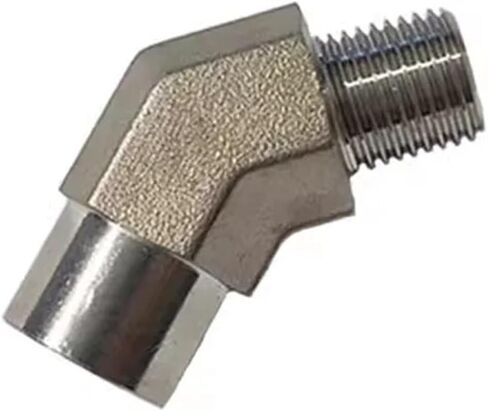 1/8 "1/4" 3/8 "1/2" BSPP أنثى إلى ذكر موضوع 304 الفولاذ المقاوم للصدأ ارتفاع ضغط 45 درجة الكوع تزوير وصلة أنابيب (BSP1I8) in Kuwait