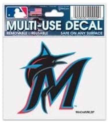 ملصق MLB Miami Marlins 84409012 متعدد الاستخدام، 3 بوصة × 4 بوصة in Kuwait