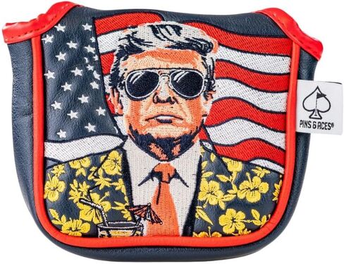 Gulf of America Premium Golf Club Headcover – Quality Leather, Hand-Made Funny Head Cover – Style and Customize Your Golf Bag – Tour Inspired Donald Trump Design (Mallet) in Kuwait