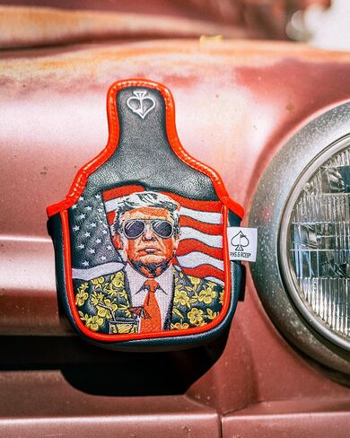 Gulf of America Premium Golf Club Headcover – Quality Leather, Hand-Made Funny Head Cover – Style and Customize Your Golf Bag – Tour Inspired Donald Trump Design (Mallet) in Kuwait