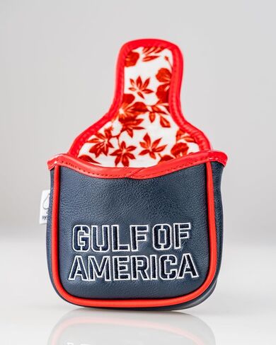 Gulf of America Premium Golf Club Headcover – Quality Leather, Hand-Made Funny Head Cover – Style and Customize Your Golf Bag – Tour Inspired Donald Trump Design (Mallet) in Kuwait