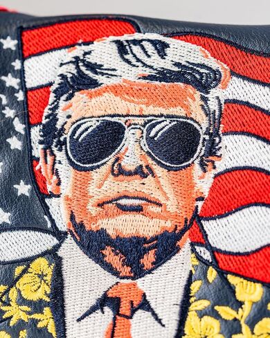 Gulf of America Premium Golf Club Headcover – Quality Leather, Hand-Made Funny Head Cover – Style and Customize Your Golf Bag – Tour Inspired Donald Trump Design (Mallet) in Kuwait