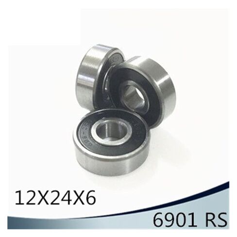 6901 2RS ABEC-1 (10PCS) 12x24x6MM Metric Thin Section Bearings 61901RS 6901RS in Kuwait