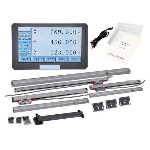 SINO SDS200S 3 محاور LCD تعمل باللمس قراءات رقمية DRO عدة KA-300 زجاج مقياس خطي التشفير لمطحنة المخرطة Millilling in Kuwait