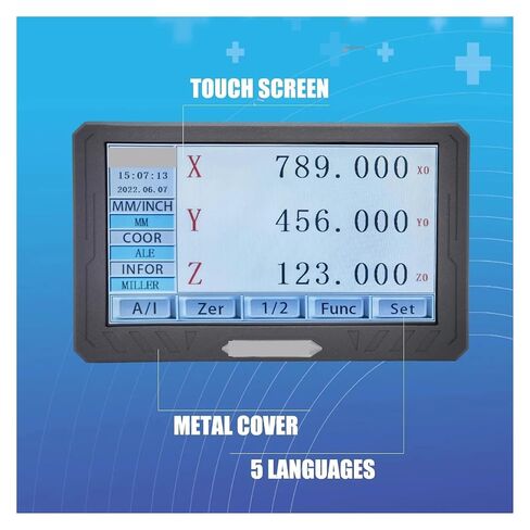 SINO SDS200S 3 محاور LCD تعمل باللمس قراءات رقمية DRO عدة KA-300 زجاج مقياس خطي التشفير لمطحنة المخرطة Millilling in Kuwait