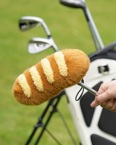 Big Teeth French Baguette Funny Putter Cover, Plush Baguette Bread Novelty Golf Club Covers, Fit Blade Putter Mid Mallet Putter and Hybrid Clubs, Drawstring Closure in Kuwait