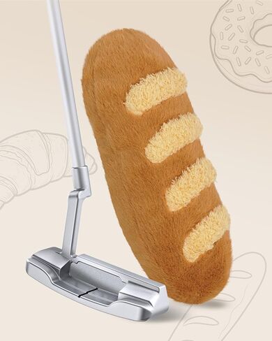 Big Teeth French Baguette Funny Putter Cover, Plush Baguette Bread Novelty Golf Club Covers, Fit Blade Putter Mid Mallet Putter and Hybrid Clubs, Drawstring Closure in Kuwait